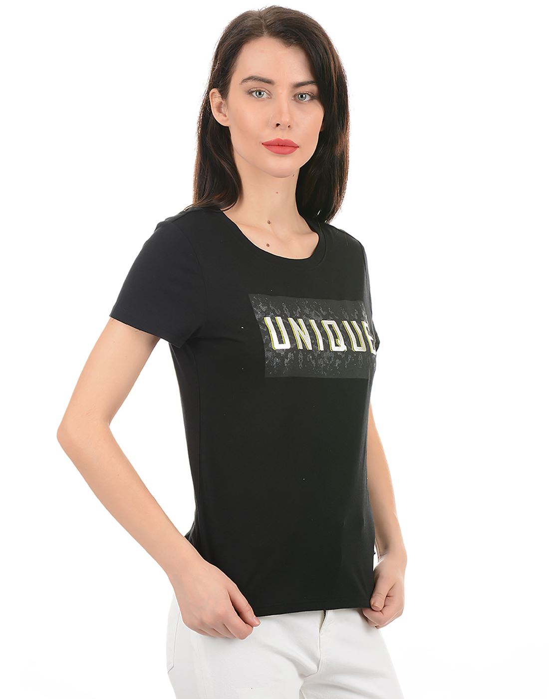 Pepe Jeans Women Casual Wear Black T-Shirt